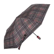Guarda Chuva Sombrinha Pequena Prática Dobrável para Bolsa Xadres Vermelho.