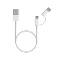 Cabo USB Xiaomi SJX01ZM 2 Em 1 - Branco 30 CM