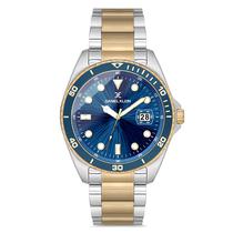 Relogio Analogico Masculino Daniel Klein DK.1.12664-6 Premium Gents / Pulseira de Aco Inoxidavel - Prata/Dourado/Azul