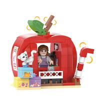 Juguete de Construccion Cogo Fruit Street 3815 Apple Car/Apple Gift Shop 232 Piezas