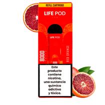 Vape Descartavel Life Pod Eco 8000 Puffs com 5% Nicotina - Red Orange