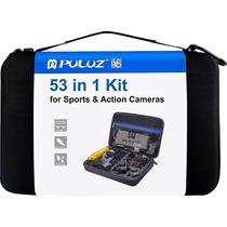 Kit de Acessorios Puluz PKT09 para Cameras de Acao - Preto 53 Pecas