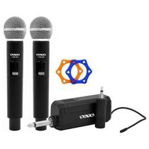 Microfone Sate A-MK1201 Wireless Kit 2 Mic Black