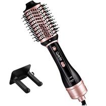 Escova Secadora Quanta QTES6001N 1300W/2 Temp/Bivolt - Preto/Rosa