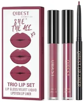 Kit Batom Liquido + Lápis de Boca Qibest Berry Smoothie X3 N-07 (2 de 2G + 0.5G)