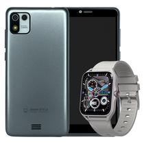 Smartphone Soho Style 5.5" DS 2/16GB Gray + Smartwatch G-Tide Q1 Gray