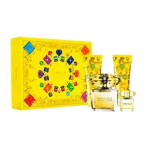 Kit Perfume Versace Yellow Eau de Toilette 90ML+Mini 5ML+Crema Hidratante 100ML+Gel de Ducha 100ML