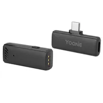 Microfone Yookie YM03 - Sem Fio - para Celular Tipo C - Preto