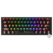 Teclado USB Redragon K617CTB RGB Fizz Preto Ingles