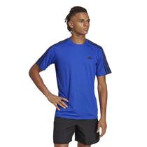 Adidas Remera Mas Train Essentials Base 3 Stripes IB8153 Azul (T)L