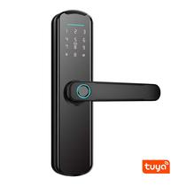 Fechadura Digital S807L Wifi Tuya/USB/Cartao/Chave Preto