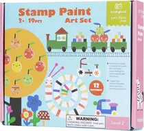 Kit de Pintura para Carimbar Tookyland Stamp Paint - LT049 (19 Peças)