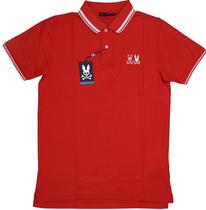 Outlet Camiseta Polo Psycho Bunny B6K925 Masculina - Vermelho