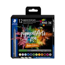 Marcador Rotulador Staedtler Pigment Brush Pen Arts Nature Colours 371 C12-3 12 Unidades