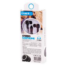 Fone de Ouvido com Fio CY-069 Stereo Earphones Aux 3.5MM - Preto