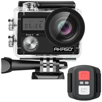 Câmera de Ação Akaso Brave 4 20MP 4K com Wi-Fi - Preta