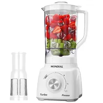 Liquidificador Mondial Turbo Power L-99-WG / 550W / 2.2 Litros / 3 Velocidades + Pulsar / 220V ~ 50/ 60 HZ - Branco