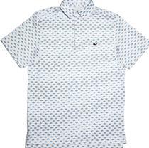 Outlet Camiseta Polo Vineyard Vines 1G012672 Masculina Branco - Azul Ceu