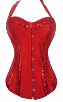 Corset Apricot Vermelho + Calcinha M 661