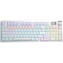 Teclado Gamer Mecânico Aula S98 98% RGB Sem Fio Switch Linear - Branco (Inglês)