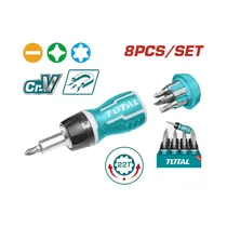 Kit de Destornillador Y Puntas Total TACSDS1726 8 Piezas