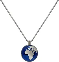 Colar com Pingente de Planeta Terra Azul Ciga Design AC-A-U031
