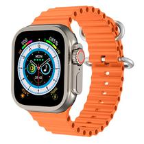 Smartwatch Wearfit HW68 Ultra Caixa Aluminio 49MM - Oceano Band Laranja