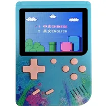 Console Portátil Game Box Plus de 3" com 500 Jogos - Azul/Cinza (Inglês/Chinês)