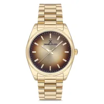 Relogio Analogico Feminino Daniel Klein DK.1.12754-2 Premium Ladies / Pulseira de Aço Inoxidável - Dourado