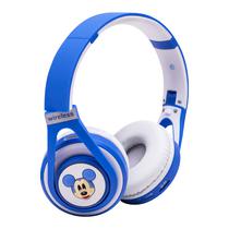 Fone de Ouvido Sem Fio MA-8 Mickey Wireless Headphone com Bluetooth / FM - Azul/Branco