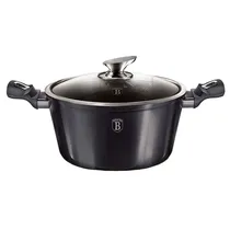 Panela Berlinger Haus Antiaderente Cinza com Tampa 24CM