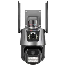 Camera de Segurança Smart Wifi Mannatech P11-2 / Dual Lens / Microfone / Alarma / Detecção Humana / Visao Noturna / App Icsee - Preto