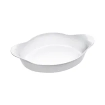 Asadera Oval de Vidrio Marinex Opaline 67591701426741 1.4L Blanco