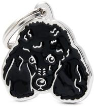 Medalha de Identificacao Myfamily Friends Cao Poodle Preto MF20NBLACK