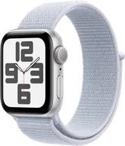 Apple Watch Se 2 (GPS) Caixa Alumínio Silver 40MM Pulseira Loop Esportiva Blue Cloud A2722