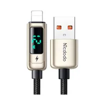 Cable Mcdodo CA-9941 USB-A A Lightning 1.2M Plata - Negro