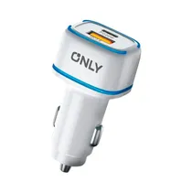Carregador Veicular Only MODS-504GEAR - USB/USB-C - com Cabo USB/USB-C - Branco