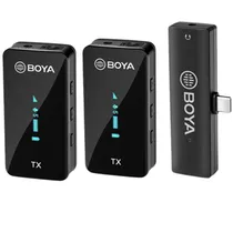 Microfone Boya BY-XM6-K6 Wireless USB-C/3.5MM (2TX-1RX) - Black