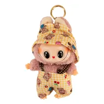 Boneco Labubu - com Roupa e Gorro - Rosa