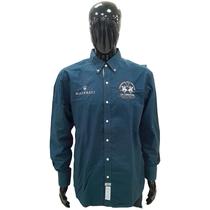 Camisa La Martina Masculino Eq.JMCM60 03 - Azul Marinho Claro