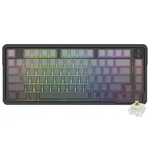 Teclado Gamer Mecanico Redragon K673SP-RGB-Pro Ucal Pro Wireless / RGB / Mint / Ingles - Preto / Cinza