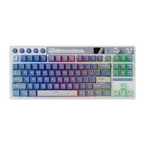 Teclado Royal Mecanico RKM87 RGB c/Cabo Ocean Blue Switch Blue