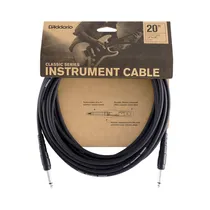 Cable de Instrumento D'Addario Classic Series P10 A P10 PW-CGT-20 6.10 Metros Negro