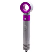 Modelador de Cachos / Secador de Cabelo Eletrico BBY-100 5 Em 1 / 600W / Bivolt - Cinza/ Roxo