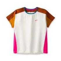 Brooks Remera Sprint Free Short Sleeve 221613117 (T) XS Blanco/Marron