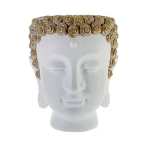 Figura Decorativa de Buda Concepts 445-799321 24 CM Blanco - Dorado