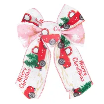 Laço Natal Tecido Branco 15X23CM