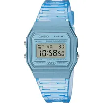 Relógio Unissex Casio F-91WS-2DF - Vintage Azul Trans.