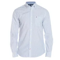 Camisa Tommy Hilfiger Masculino MW0MW01065-904 M Azul Branco