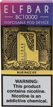 Vape Descartavel Elf Bar BC10000 Black Gold Blue Razz Ice - 10.000 Puff